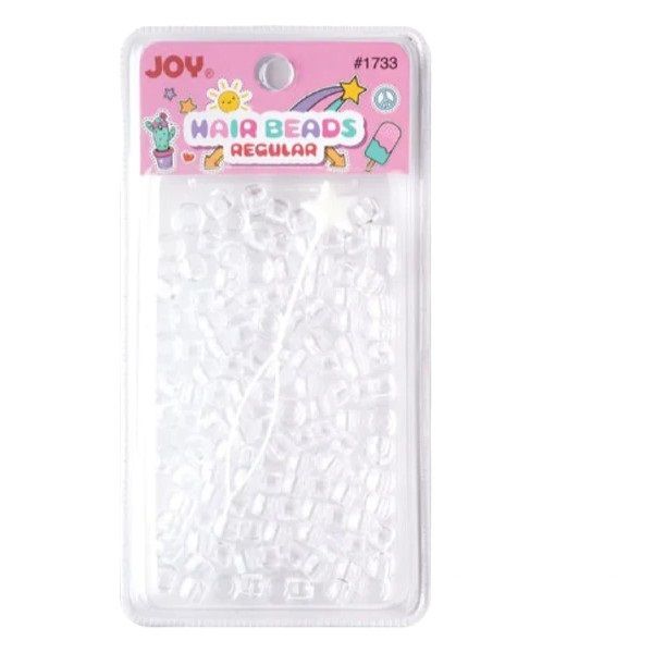 Joy - 200 Round Beads Regular Size Clear x 5