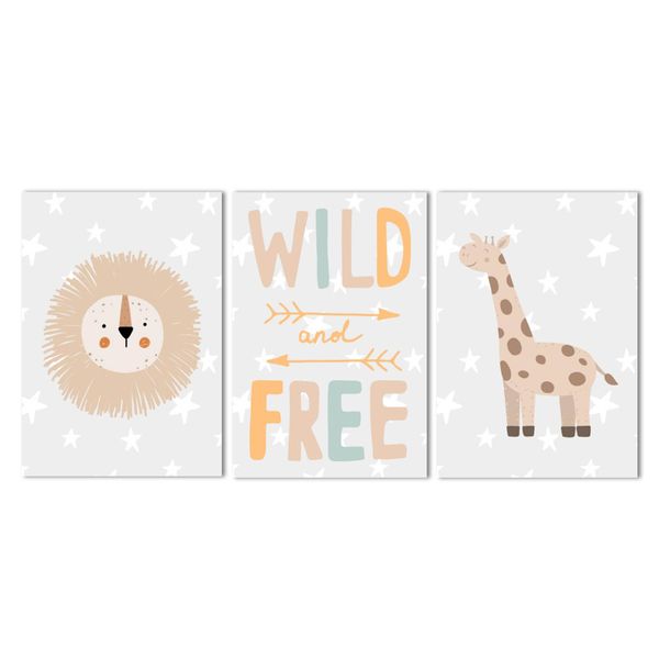 Canvas Nursery Wall Art: Wild and Free