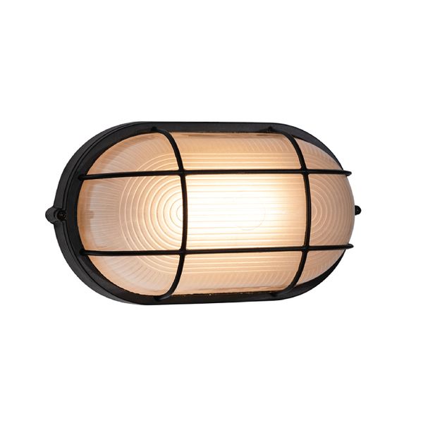 Eurolux Braai Light Oval Large Grid B/Head 275mm Black