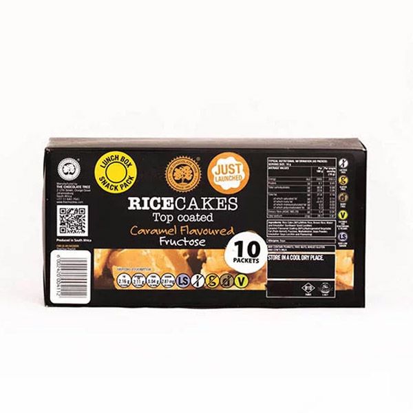 The Choc Tree - Rice Cake Top Coated Caramel Flavored - 10x20g - Snack Box