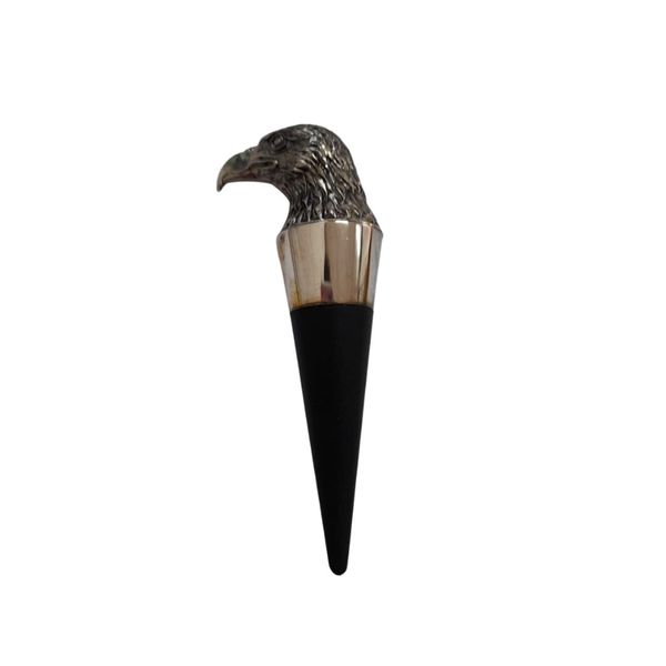 Silver And Black Eagle Wine Stopper Sold in a Pack of 5