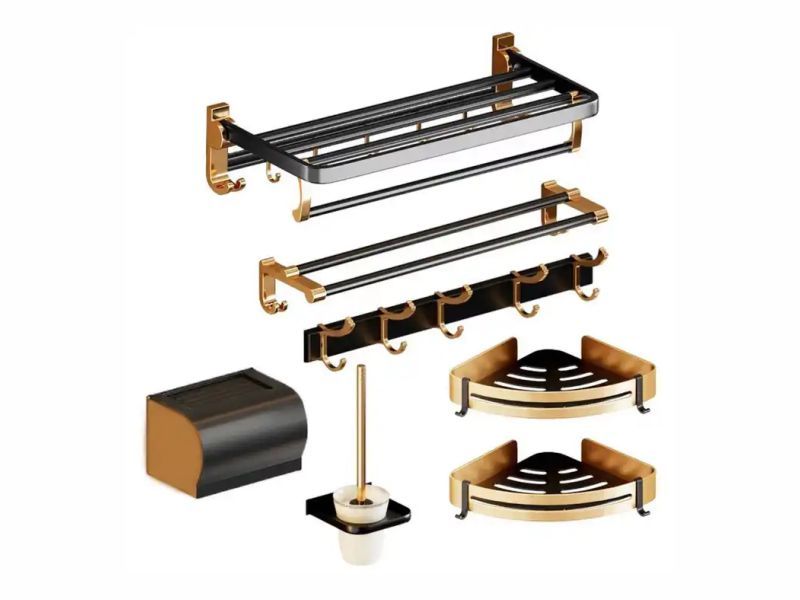 Bathroom Accessory Set Aluminum 7 Piece Shop Today. Get it Tomorrow