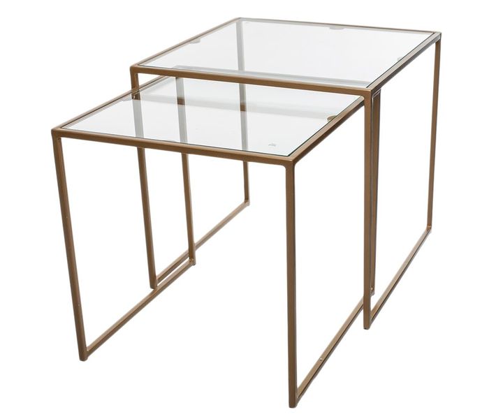 George &amp; Mason - Glass Nesting Table Set
