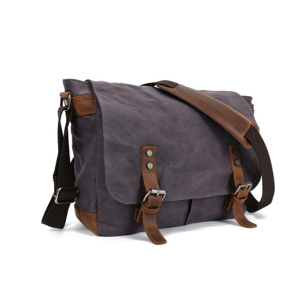 Hovanahills - Classic Waxed Canvas Messenger Bag