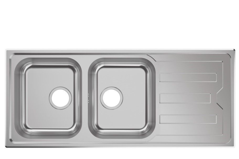 Hansgrohe Stainless Steel Built in Sink With Drainboard | Shop Today ...