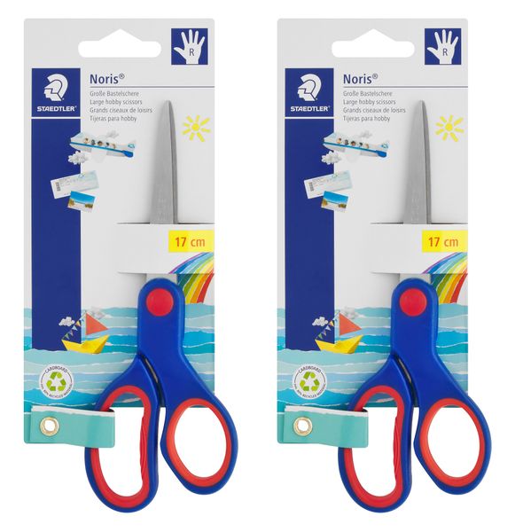 Staedtler Noris Club Medium Hobby Scissors - 17cm - Pack of 2