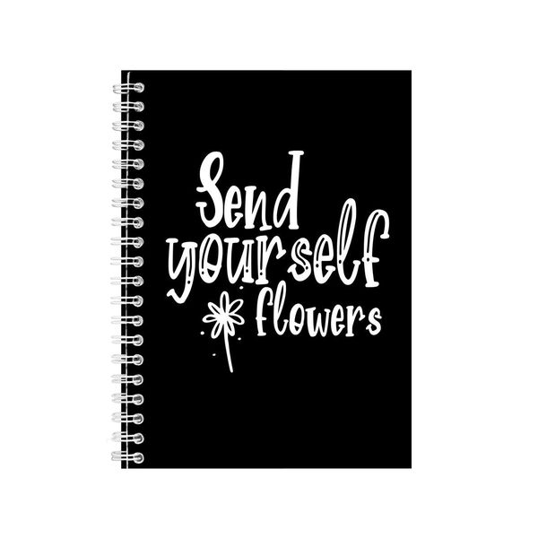 Flowers A5 Notebook Pad Trendy Motivational Graphic Birthday Present 043