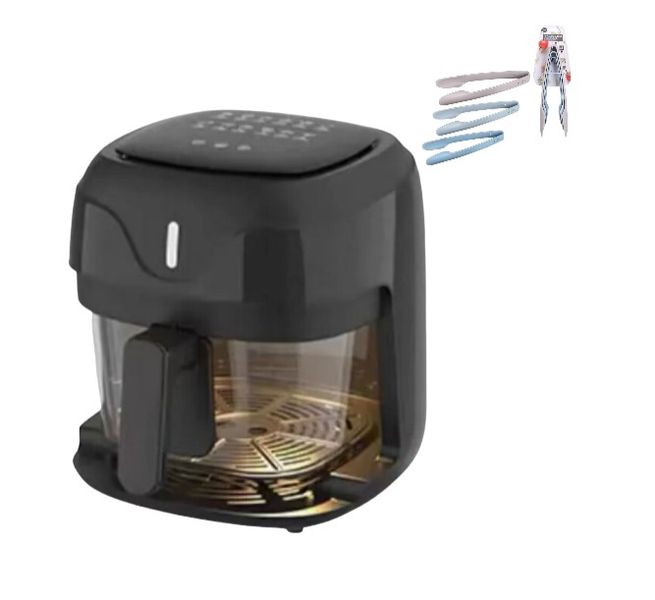 8 Liter Smart Digital Air Fryer Glass Display With Nesting Tongs 3800W