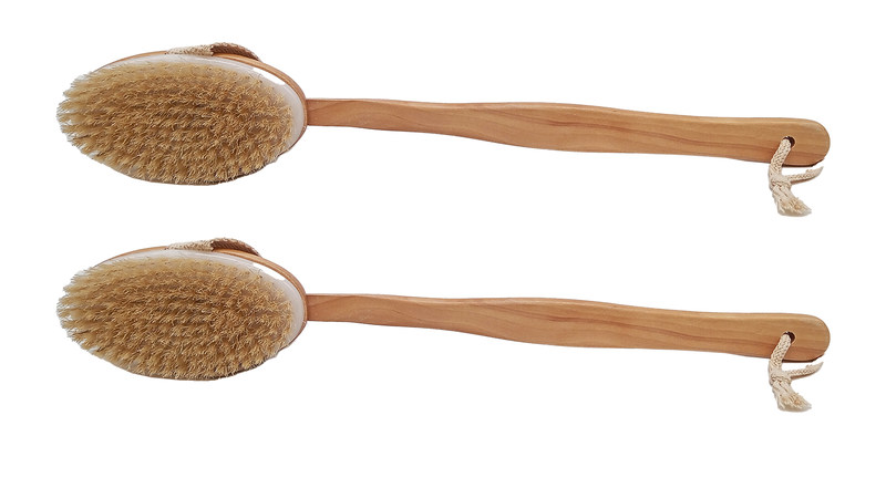 Double Bliss: Wooden Bristle Scrubber 2-Pack for Radiant Skin