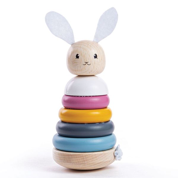 BigJigs- FSC® Certified Wooden Rabbit Stacking Rings