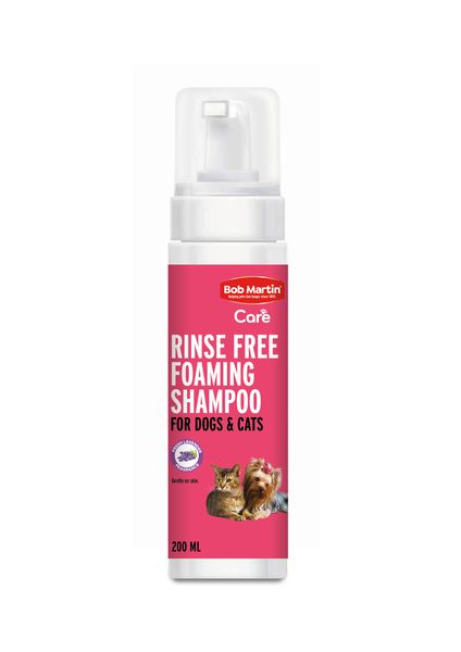 BOB MARTIN Care Rinse Free Foaming Shampoo for Cats &amp; Dogs 200ml