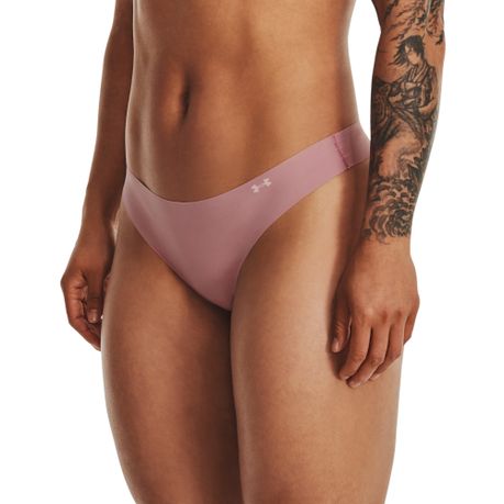 Under Armour Pure Stretch Thong, Pack of 3, Black, XS
