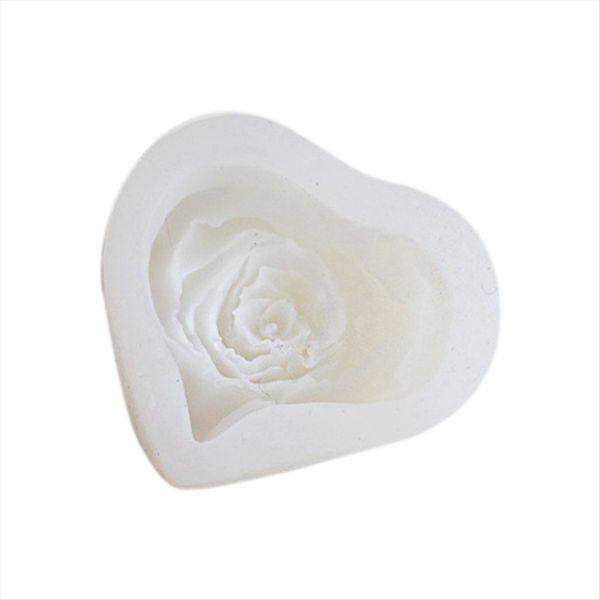 Rose Heart Candle Silicone Mold DIY Flowers Shaped Candle Making Soap Resin