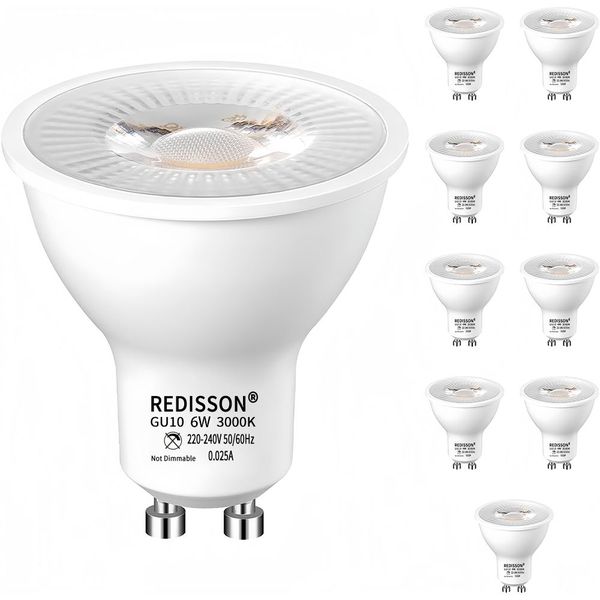 Redisson GU10 6W LED 3000K Warm light Energy Saving Track Lighting Bulbs