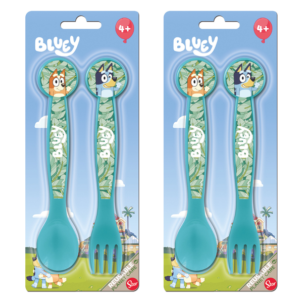 Bluey 2 Piece Cutlery Set - 2 Pack