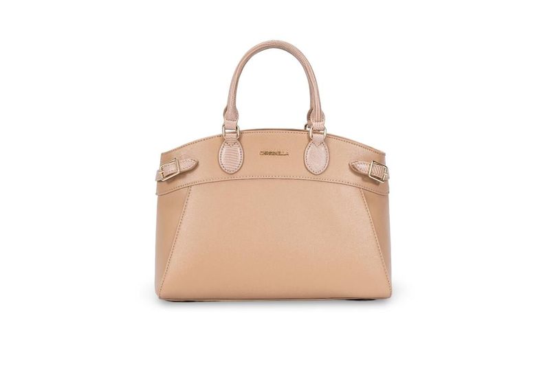 Chrisbella Beige Shoulder Handbag