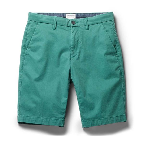 Squam Lake Stretch Twill Straight Chino Shorts in Dark Green