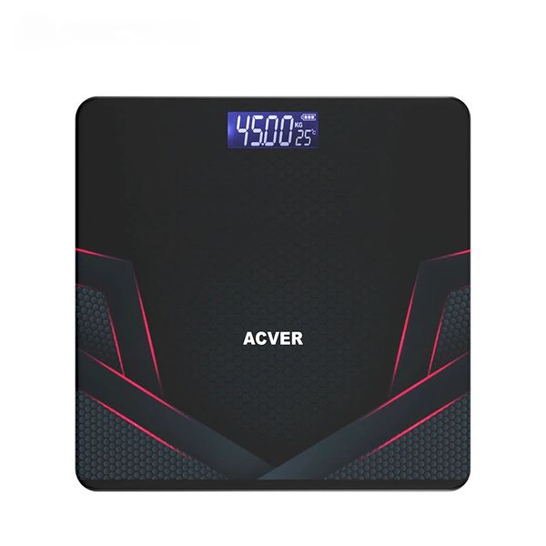 USB Weighing Scale Digital Bathroom Body Scale Black