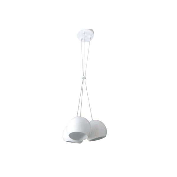 ACDC - 3x60w E14 Pendant Steel &amp; Aluminium White 230v