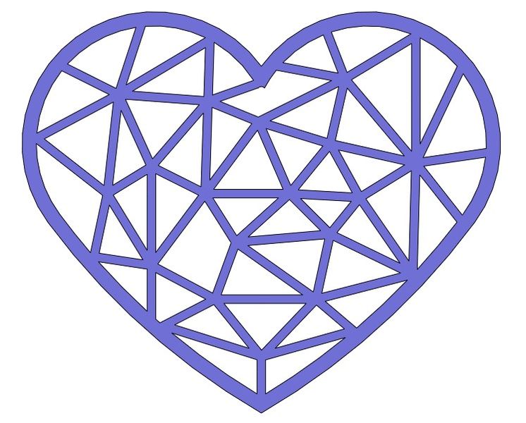 Geometric Heart Wall Art image