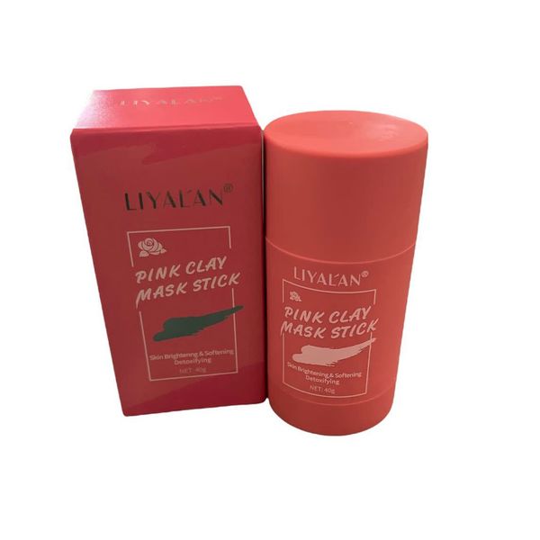 Green Tea Eggplant Cleansing Oil Control Brightening Pink Clay Mask