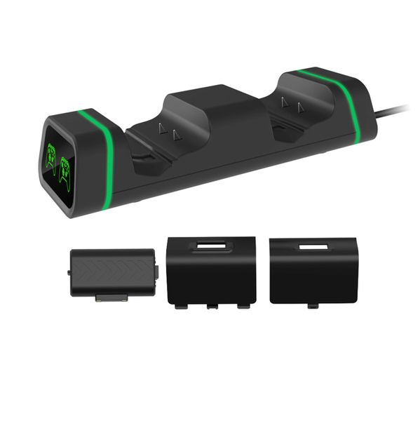 Dual Charging Dock &amp; Battery Compatible With Xbox Controllers -TYX-19006X