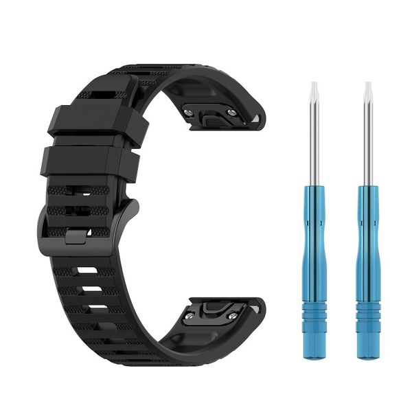 Silicone Strap Compatible With Garmin Fenix 7X/6X/5X/Instinct 2 - 22/26mm