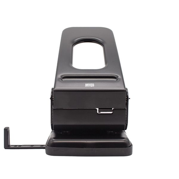 Meeco 2-Hole Heavy-Duty Punch - 60-Sheet Capacity - Black