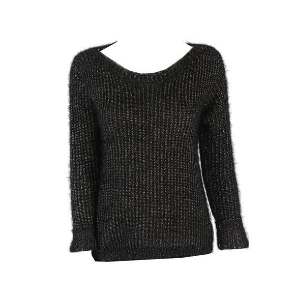 Blackcherry Black Glittery Fluffy Jersey