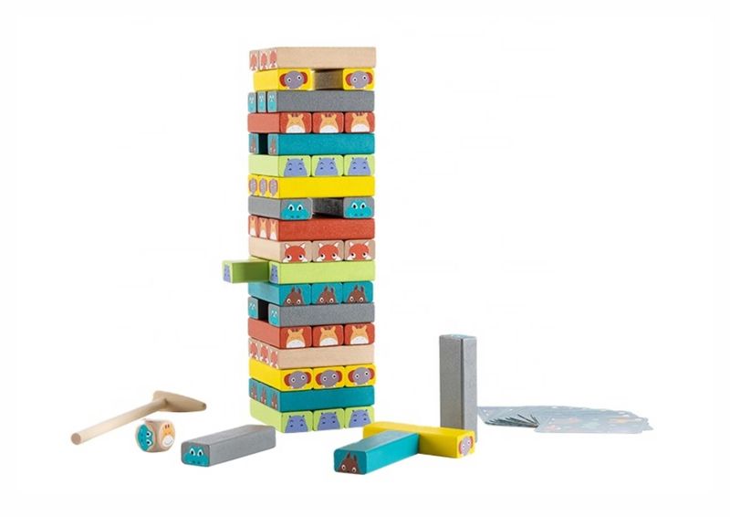 Wooden Tumble Tower Blocks - 68 Pieces