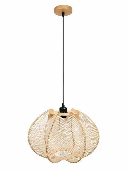 Hello Today Modern Woven Rattan Pendant Light - Natural Bamboo Hanging Lamp
