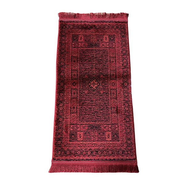 Persian Machine Made Red Rug - 100 x 50 cm