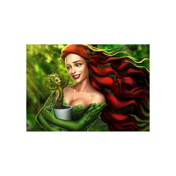 Poison Ivy and Groot - A1 Poster