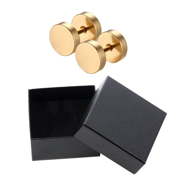 Stainless Steel Round Dumbbell Stud Ear Studs