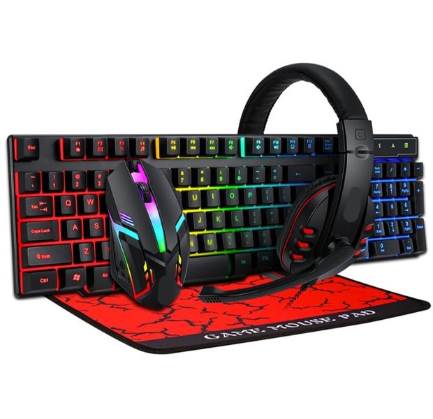 Gaming Combo 4 IN 1 (Keyboard,Mouse,Headset &amp; Mouse Pad)-TF800