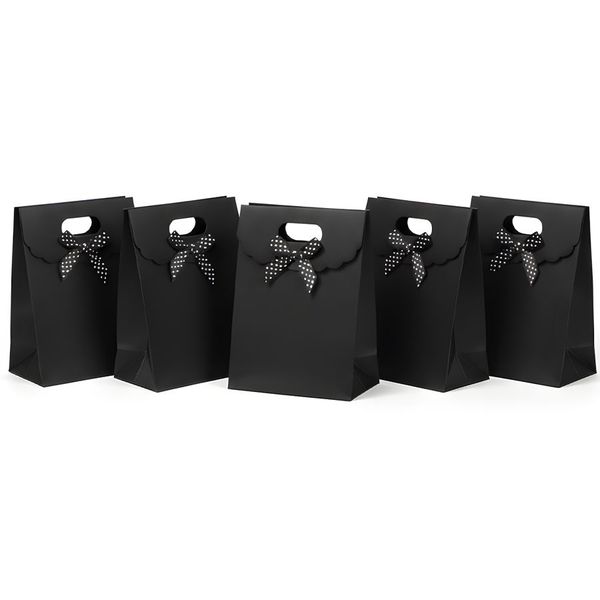 5Pcs Medium Gift Bags with Bows - Perfect for Any Occasion