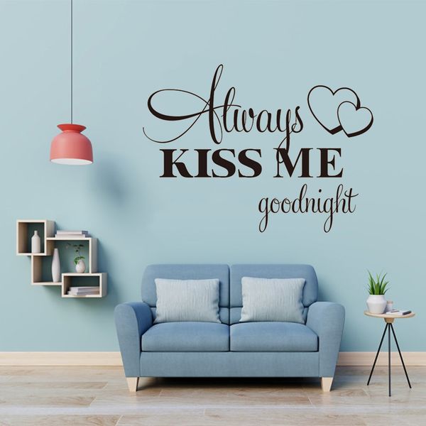Imaging Architects Always Kiss Me Goodnight Wall Decal