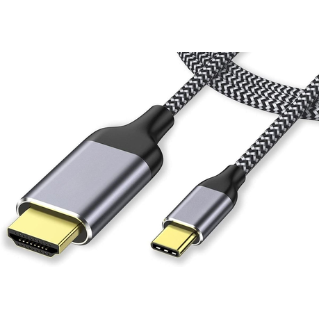 USB C to HDMI Cable Adapter, Braided USB Type-C 4K@60Hz(Thunderbolt 3/4) Image
