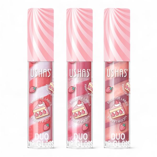 Set of 3 - Ushas Duo Swirl Gloss Bomb Shimmer Shine Plumping Lip