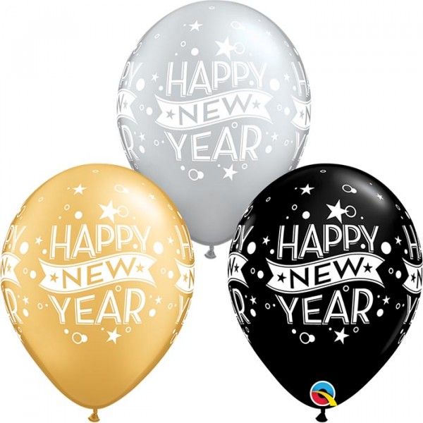11 Inch Latex Assorted New Year Confetti Dots