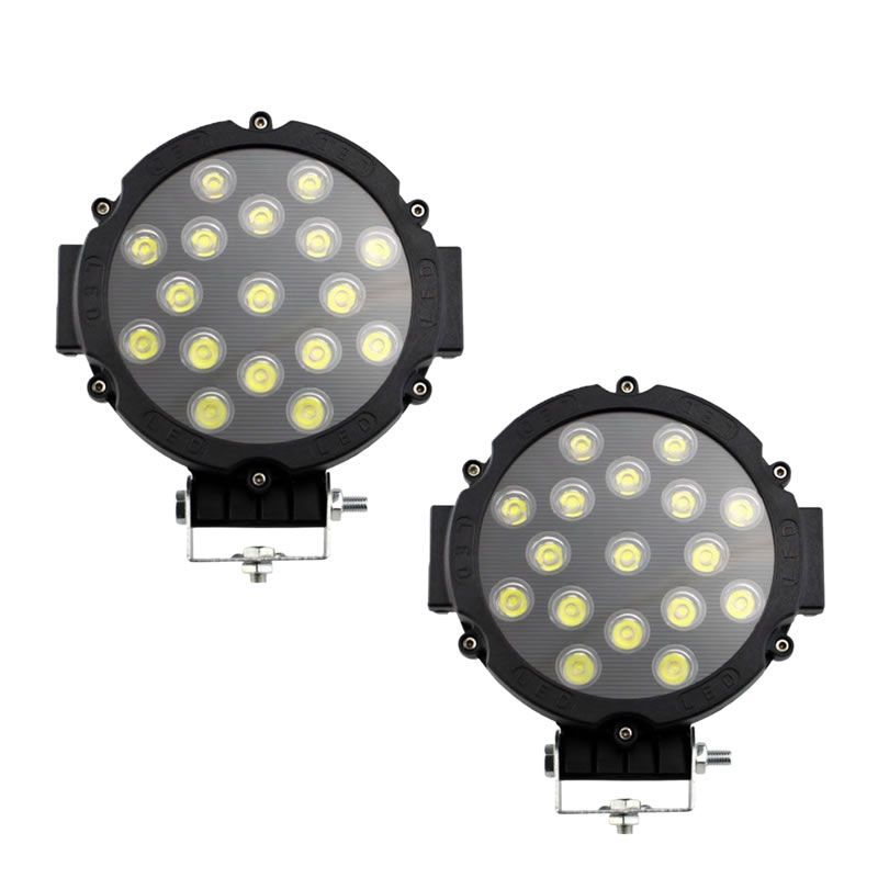 Set of 2 51W LED Round Headlight black Buy Online in South Africa