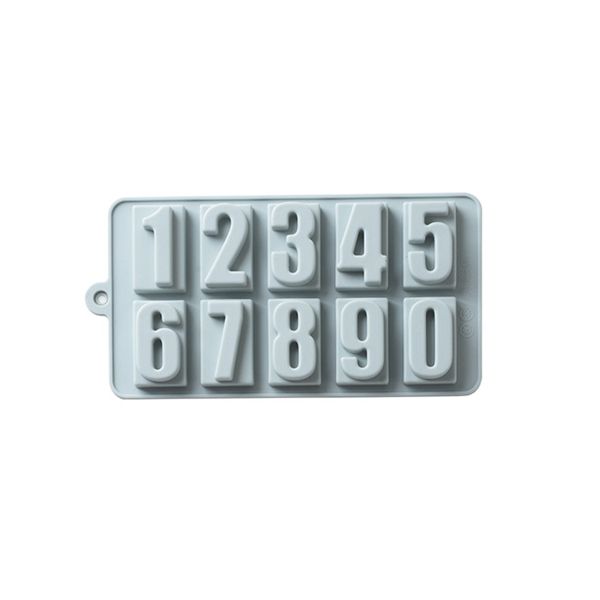 iKids 10 Number Baby Food DIY Silicone Mold for Chocolate, Candy, Gummy