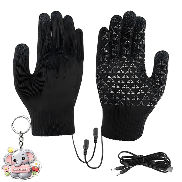 USB Heated Touchscreen Winter Gloves with Anti-Slip Grip