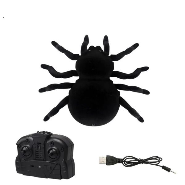 Toy Animal Remote Control Mechanical Spray Spider With Light Sound