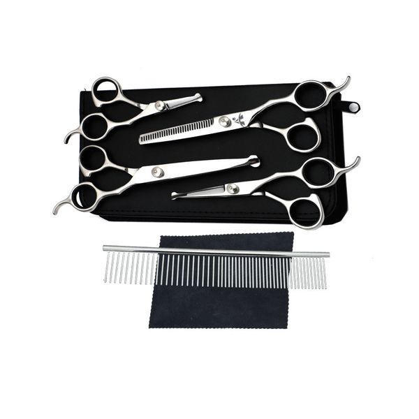 ALANES Dog Grooming Scissors Kit with Round Tip Cat Pet Grooming Shears