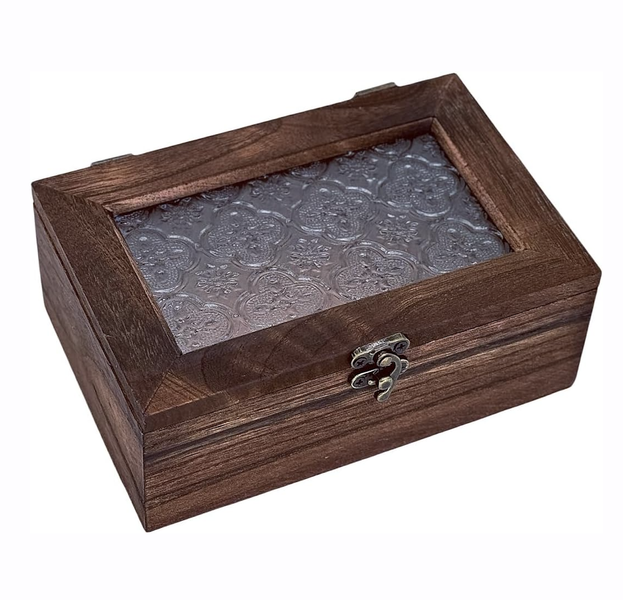 Decor Vintage Wooden Treasure Jewellery Box