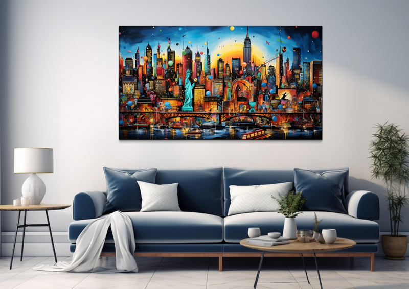 Whimsical Cityscape Abstract - Bk0309 image