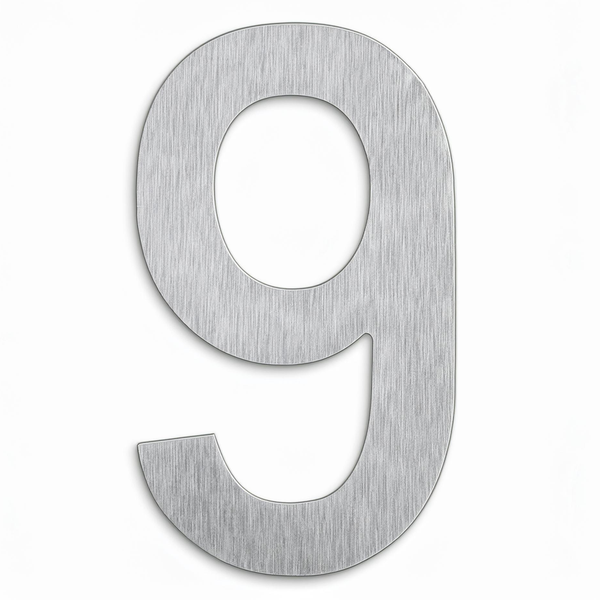 Modern Design Stainless Steel House Number 9 - Sleek, Durable &amp; 228mm Thick