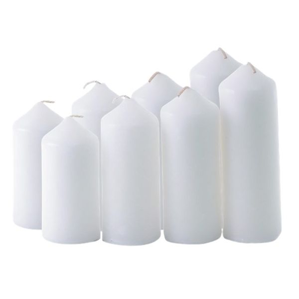 Vanilla Mini Pillar Candles - 8 Piece Set