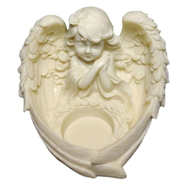 Decor Beautiful Angelic Mini Candle Tea Light Holder Ornament (14cm)